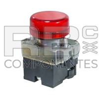 VOYANT ROUGE AVEC SUPPORT ZB2 +  AMPOULE 12V. + BL