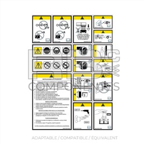 KIT D'AUTOCOLLANTS D'AVERTISSEMENT POUR CISEAUX