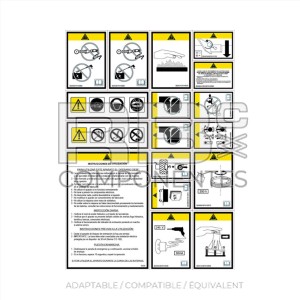 KIT D'AUTOCOLLANTS D'AVERTISSEMENT POUR ARTICULÉES