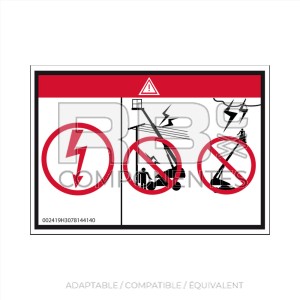AUTOCOLLANT DANGER ÉLECTROCUTION POUR TELESCOPIQUE