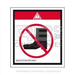AUTOCOLLANT DANGER ÉCRASEM POUR  REF HL  307814467