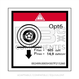 AUTOCOLLANT CHARGE SUR ROUE POUR OPT6