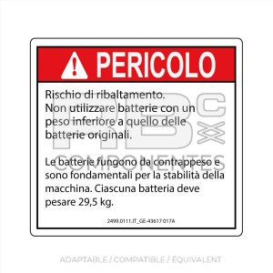 AUTOCOLLANT COMPATIBLE  REF. GE 43617IT_017A