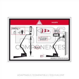 AUTOCOLLANT HAUTEUR PLANCHER+CHARGE POUR 32PX