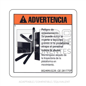 AUTOCOLLANT COMPATIBLE REF. GE 28177 (ESPAGNOL)