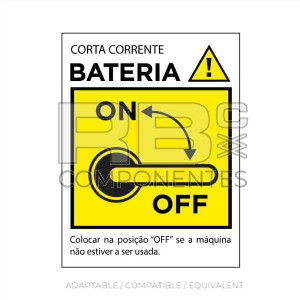 AUTOCOLLANT COUPE-BATTERIE (PORTUGAIS)