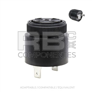 AVERTISSEUR SONORE CONTINUE  12-24V. 80 DÉCIBELS,