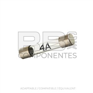 FUSIBLE DE VERRE DE 4 AMP 20 MM