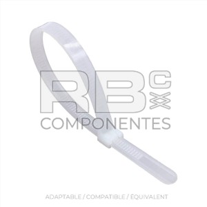 COLLIERS DE SERRAGE (100 PI?CES) 7,8 X 280MM. BLAN