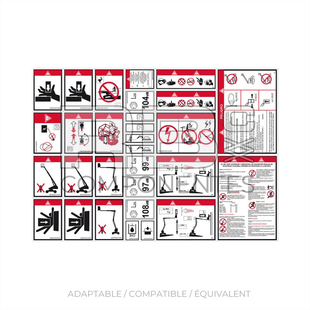 KIT D'AUTOCOLLANTS DE SÉCURITÉ POUR ART.