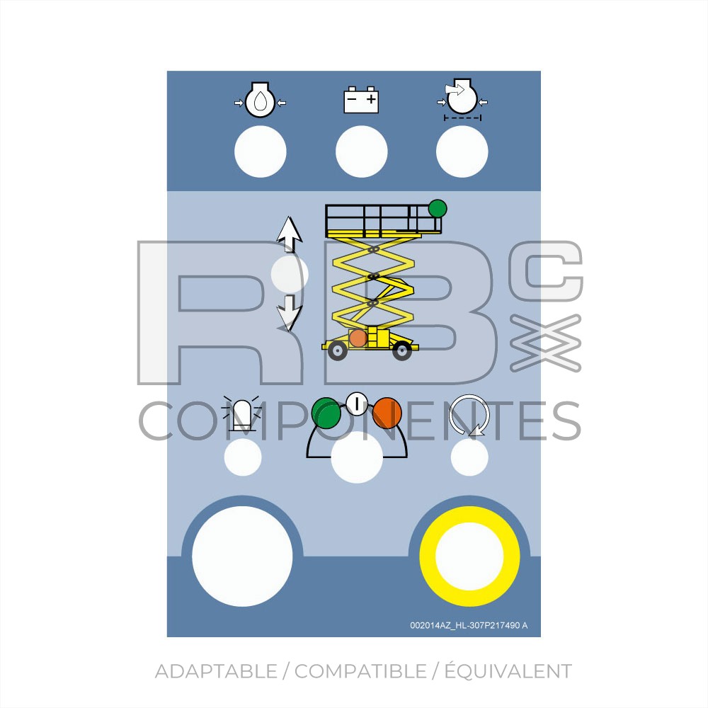 AUTOCOLLANT  DU PUPITRE INFERIEUR SDX (BLEU)