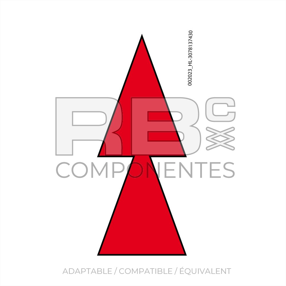 AUTOCOLLANT INDIQUANT LA DIRECTION, COULEUR ROUGE.