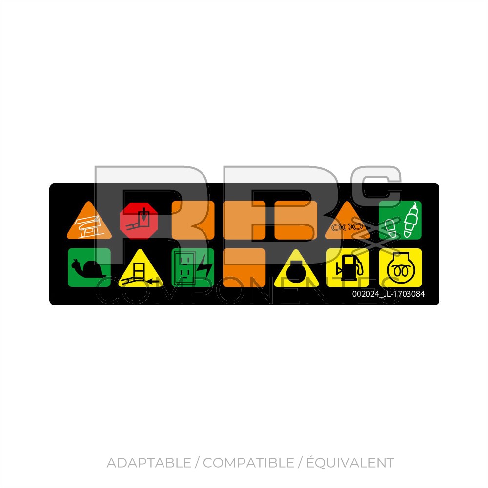 AUTOCOLLANT INDICATEUR SUPÉRIEUR-450AJ