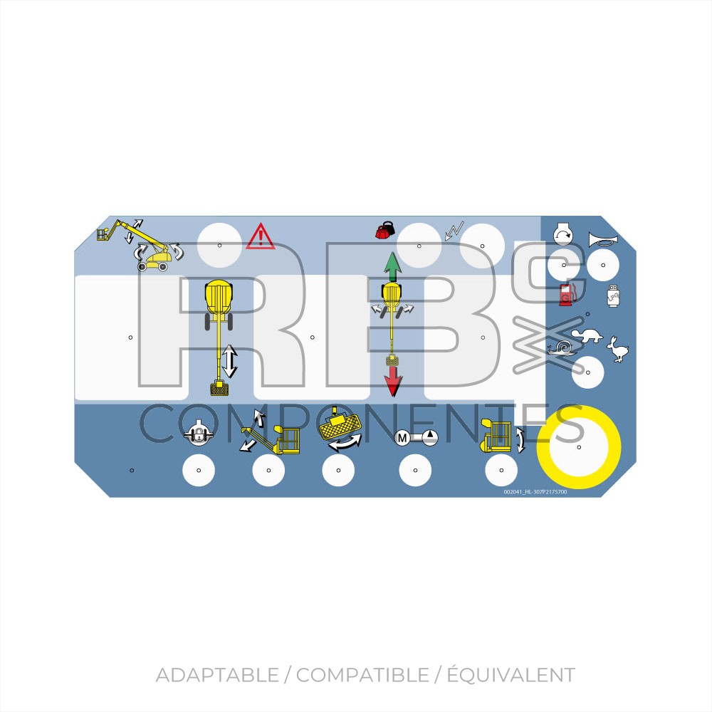 AUTOCOLLANT PUPITRE HAUT POUR 21TX,23TPX,25TPX