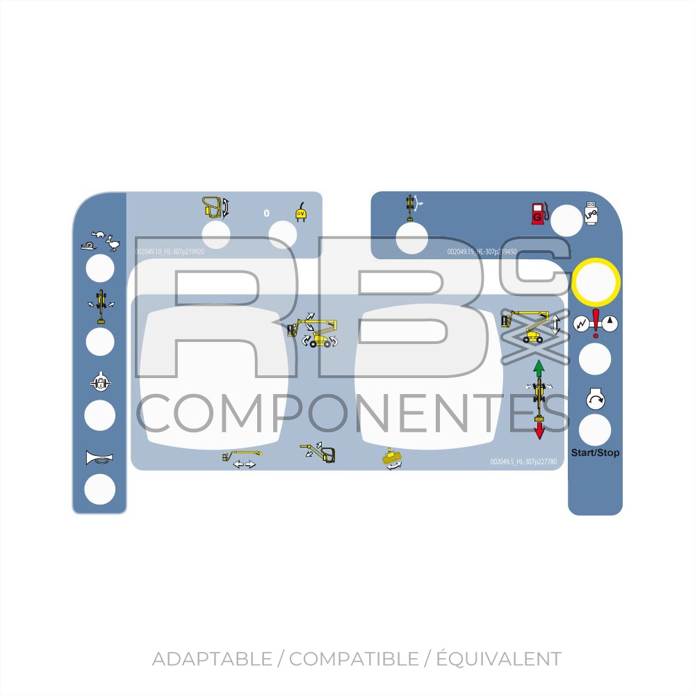 KIT ADH. COMMANDES SUPER. BLEU 43TPX-NOUV. VERS.