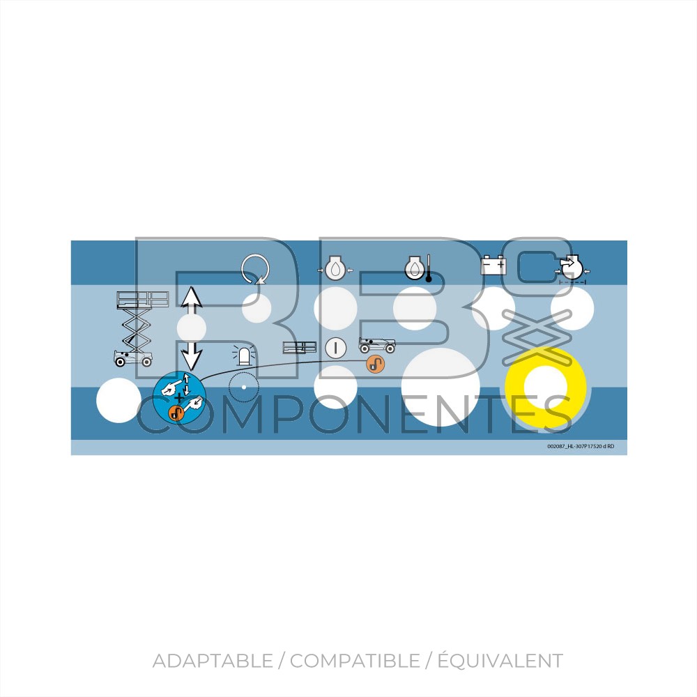 AUTOCOLLANT COMM INFÉR POUR C8,10,12DX (DÈS 2015)