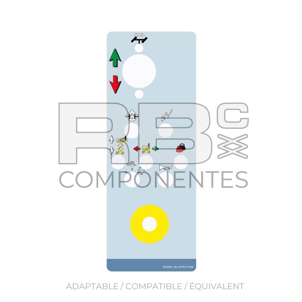 AUTOCOLLANT POSTE HAUT POUR HL COMPACT 10RTE/12RTE