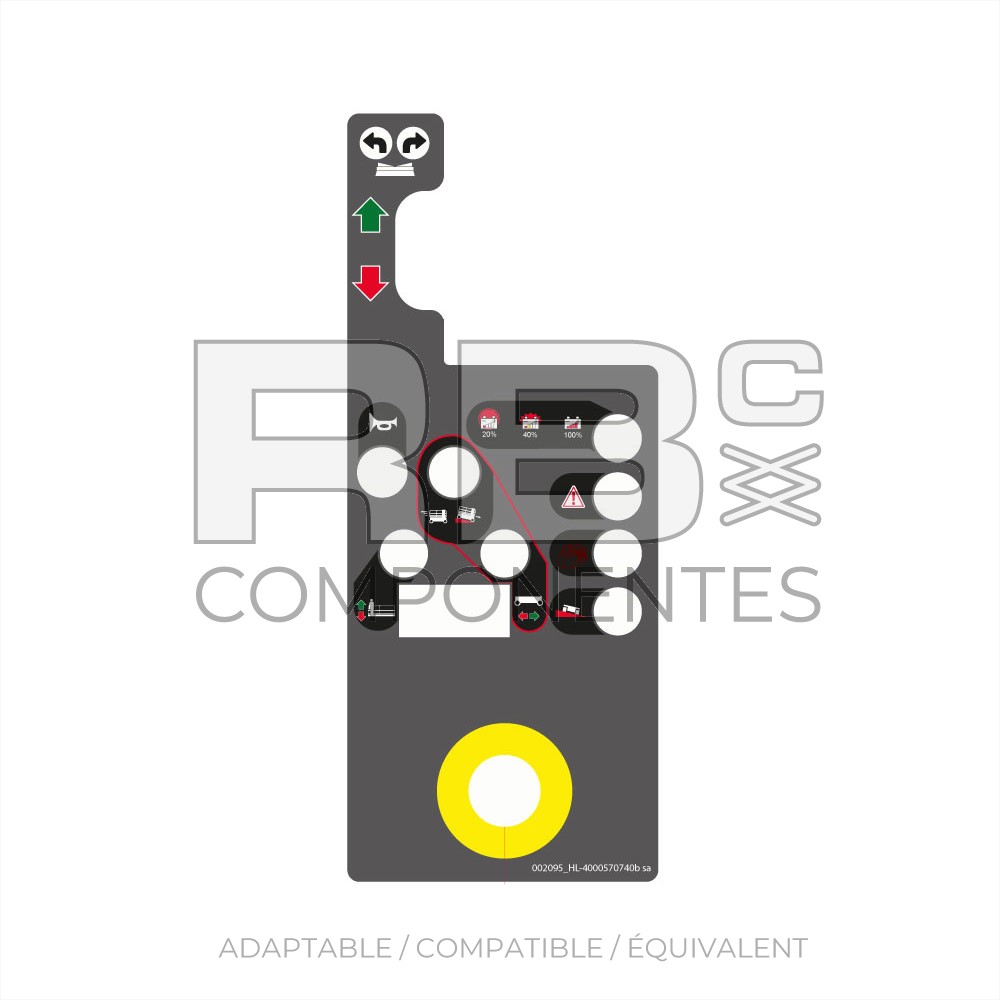 AUTOCOLLANT POSTE HAUT POUR HL STAR8S/STAR20