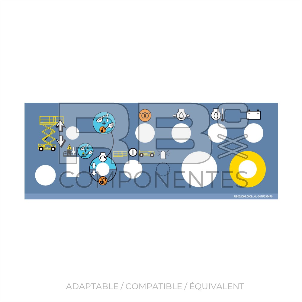 AUTOCOLLANT COMMANDES INFERIEURS AD/CO/EQ HL