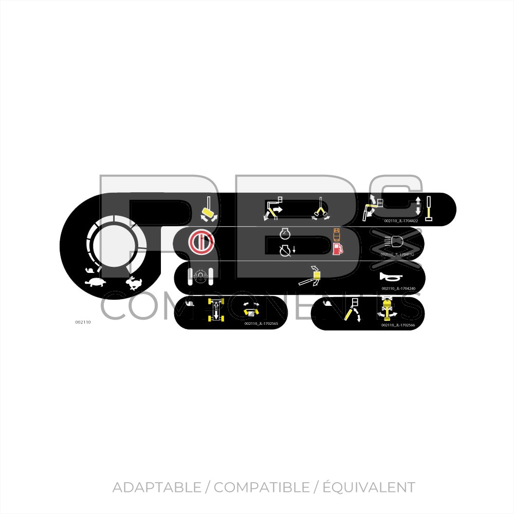 KIT D?AUTOCOLLANTS DE FONCTION - PUPITRE SUP.