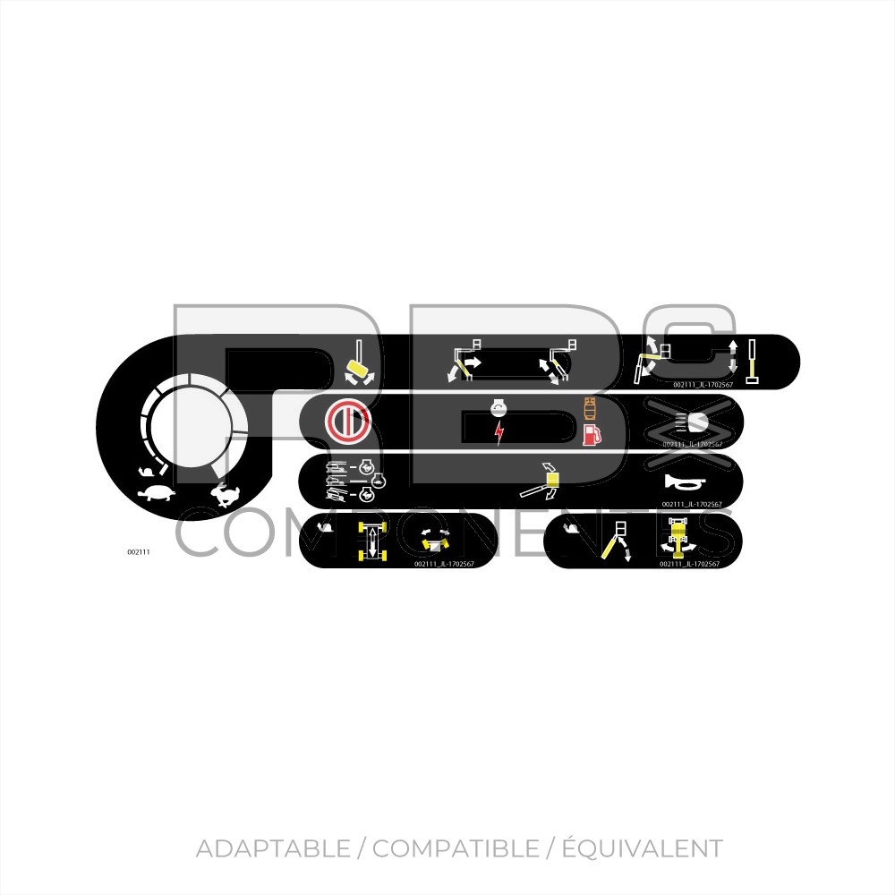 KIT D?AUTOCOLLANTS DE FONCTION - PUPITRE SUP.