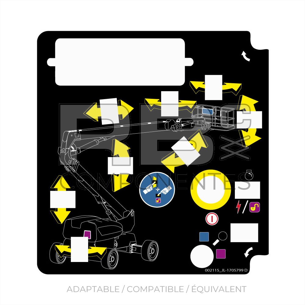 AUTOCOLLANT DE FONCTION - PUPITRE INF.