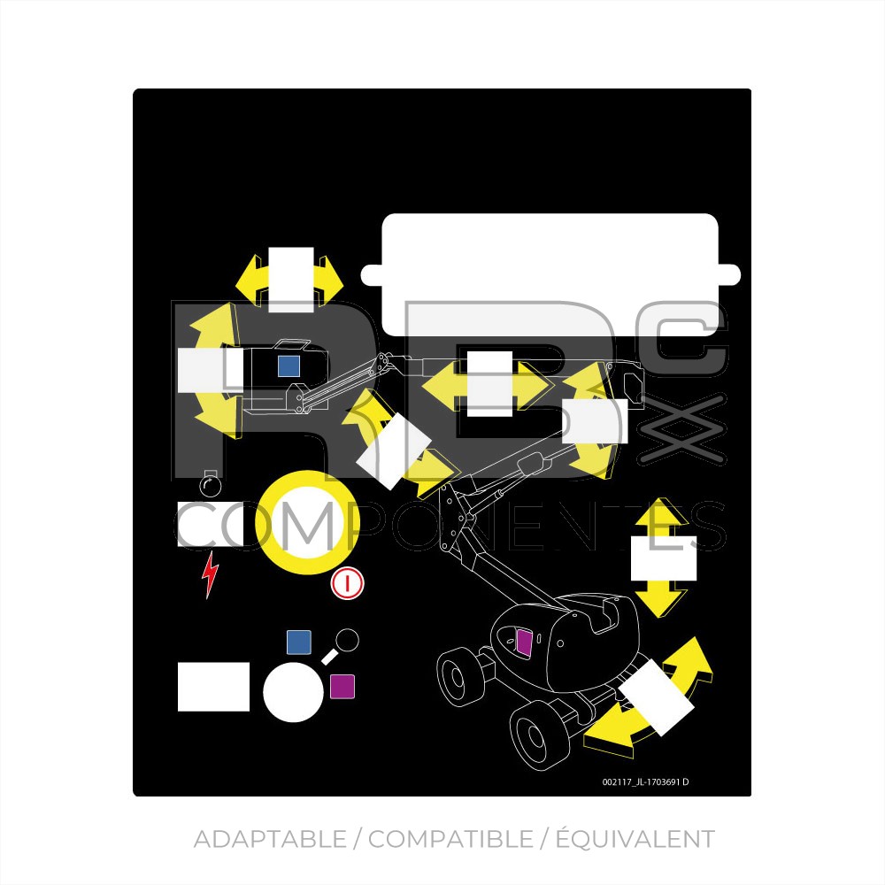 AUTOCOLLANT DE FONCTION - PUPITRE INF.