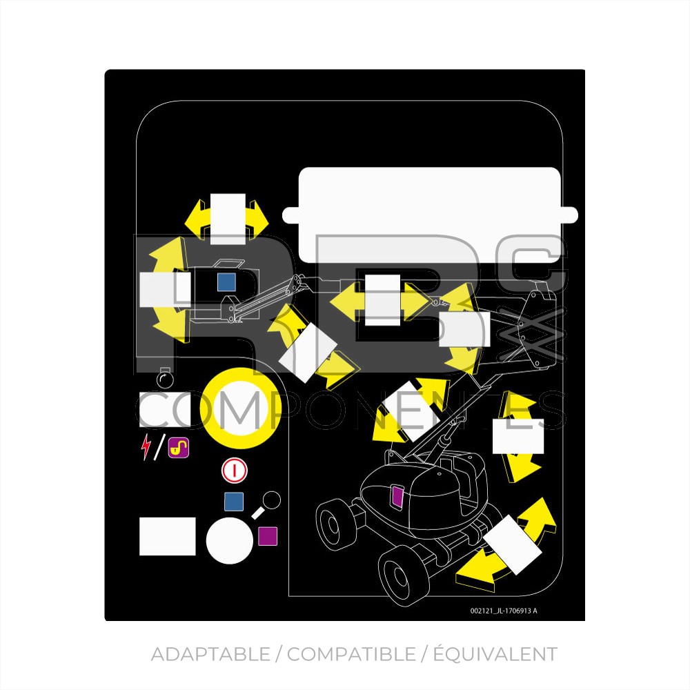 AUTOCOLLANT DE FONCTION - PUPITRE INF.