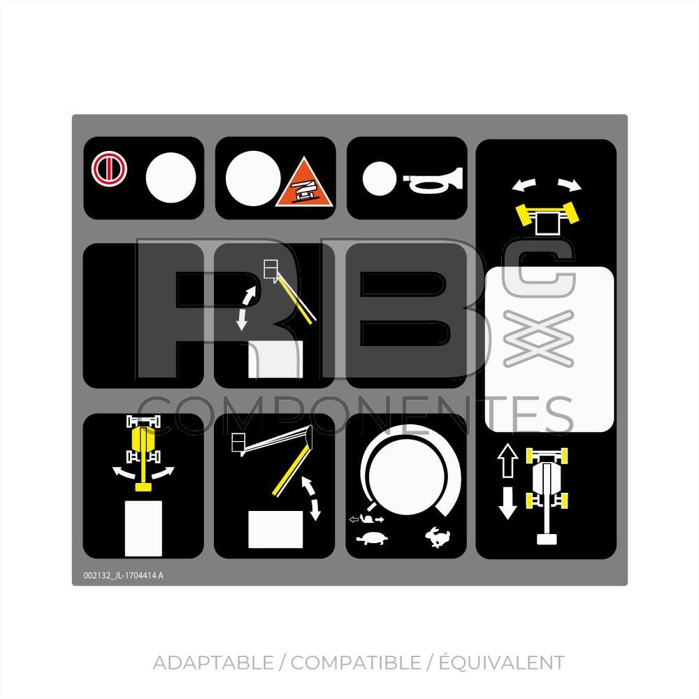 AUTOCOLLANT DE FONCTION - PUPITRE SUP.