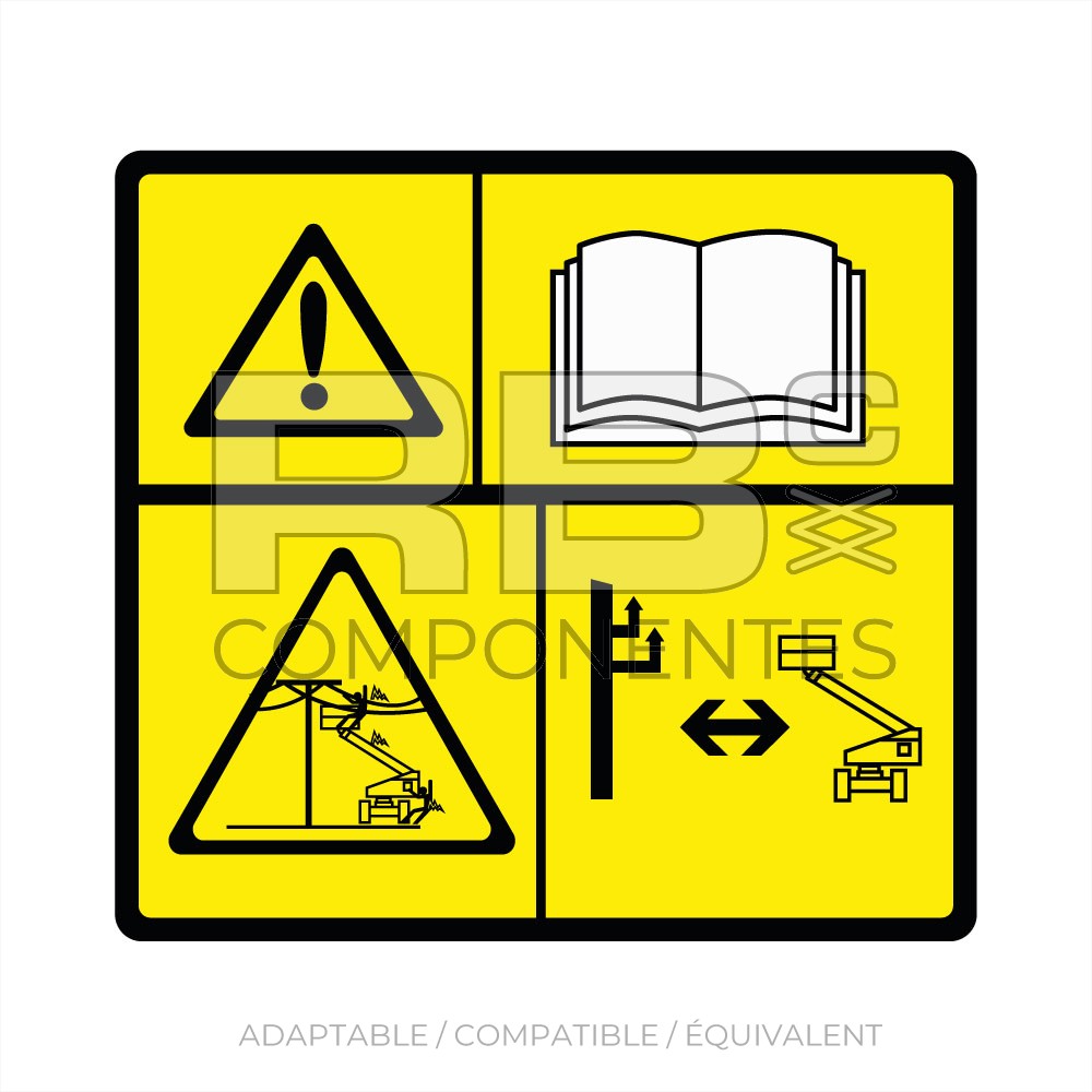 AUTOCOLLAT DANGER HAUTE TENSION MANUEL JL