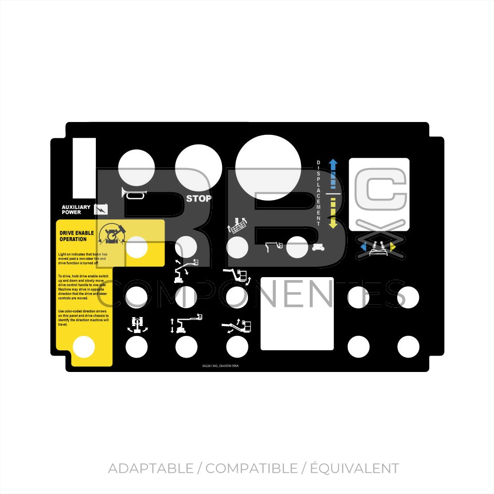 AUTOCOLLANT COMPATIBLE GE-43036_096A ENGLISH