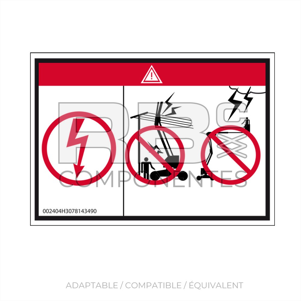 AUTOCOLLANT DANGER ELECTROCUTION