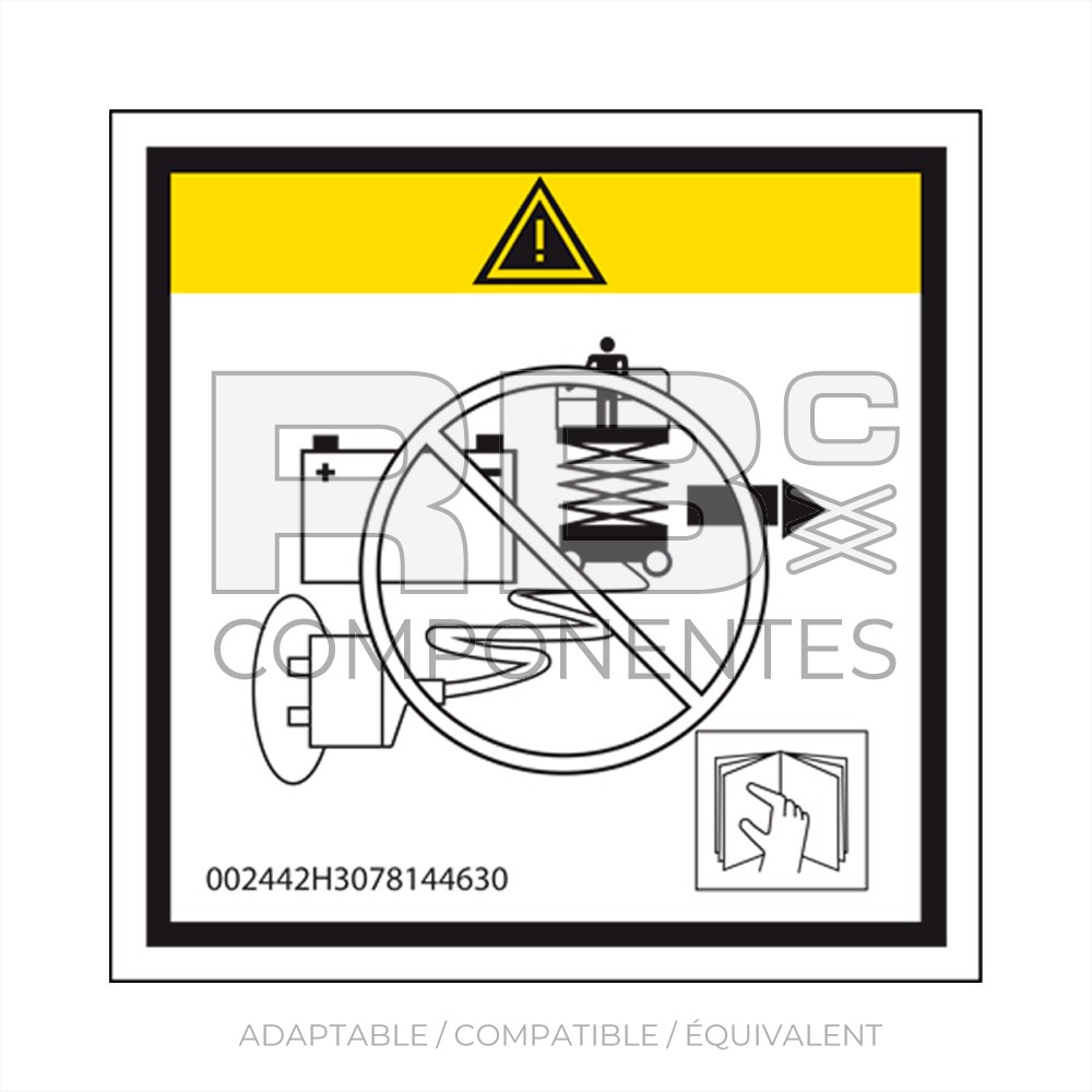 AUTOCOLLANT ALIMENTATION POUR  REF HL  3078144630