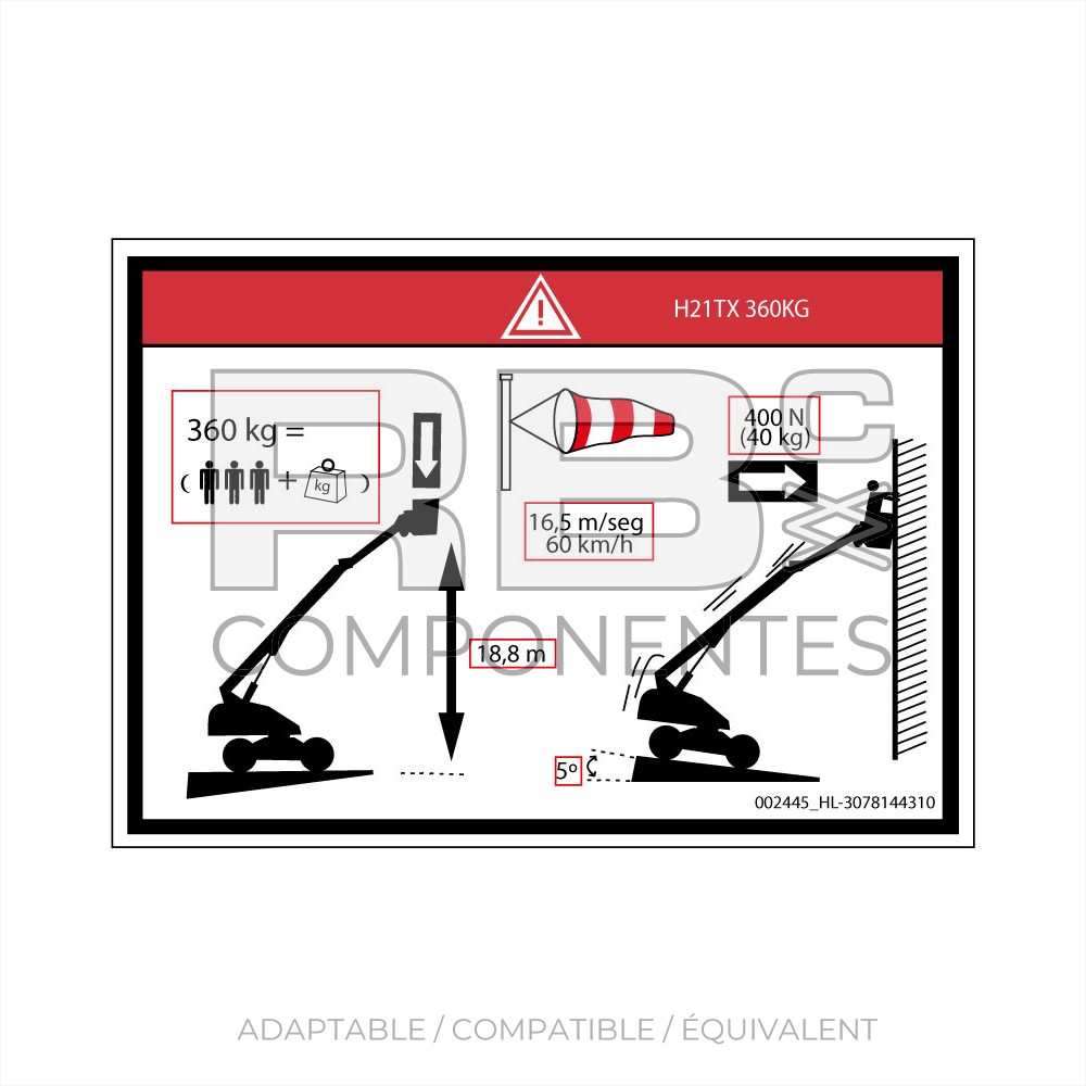 ADH COMPATIBLE CON LA REF HL  3078144310-ESP