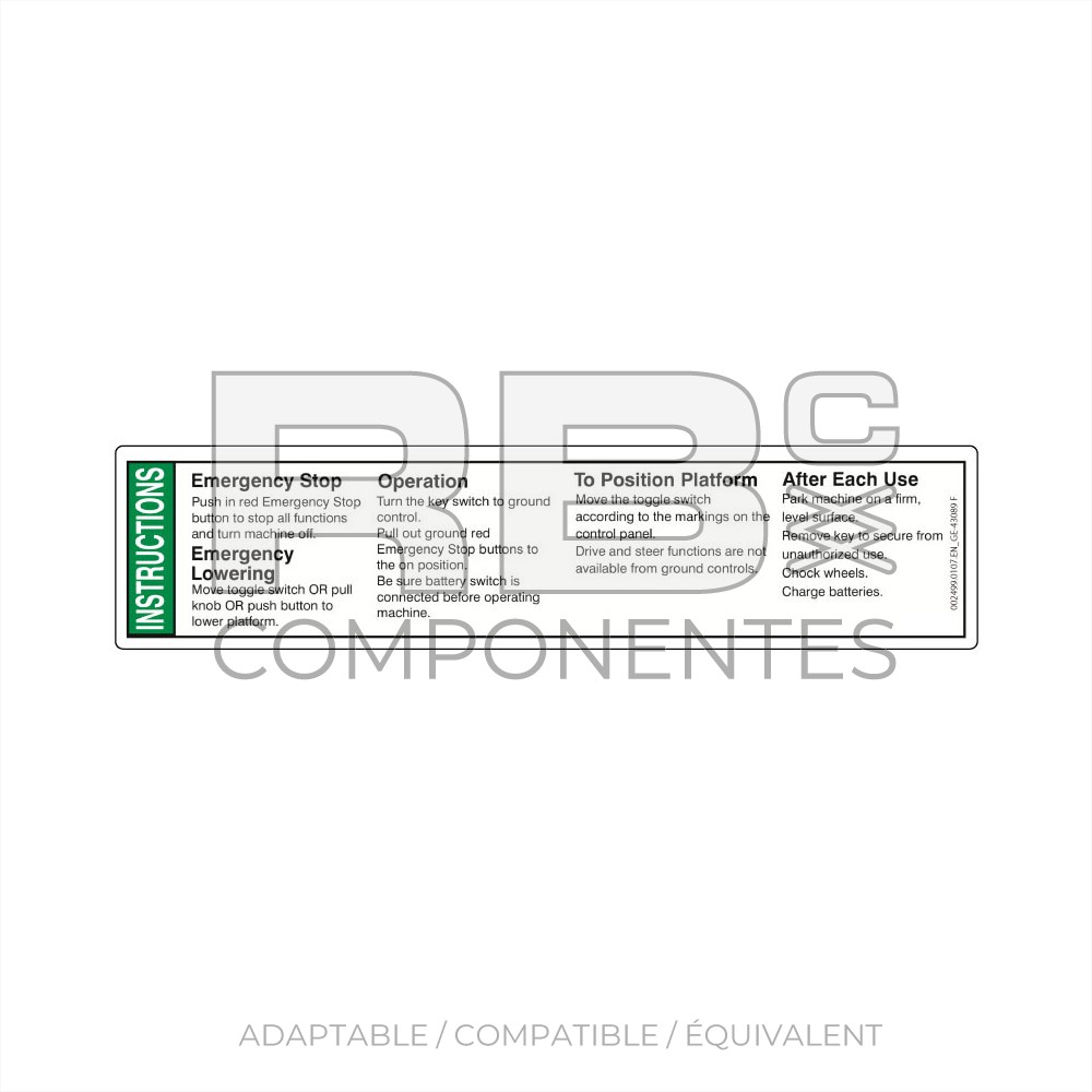 AUTOCOLLANT COMPATIBLE GE-43089_F