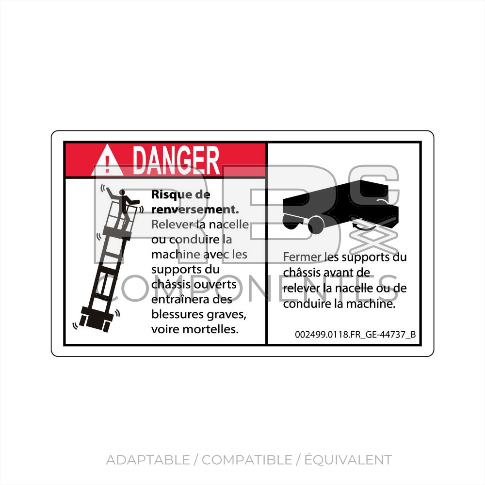 AUTOCOLLANT COMPATIBLE GE-44737FR_B  FR