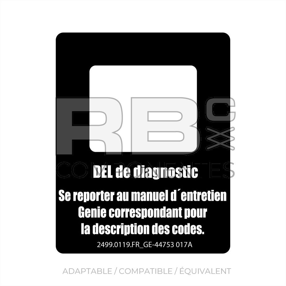AUTOCOLLANT COMPATIBLE  REF. GE 44753FR_017A