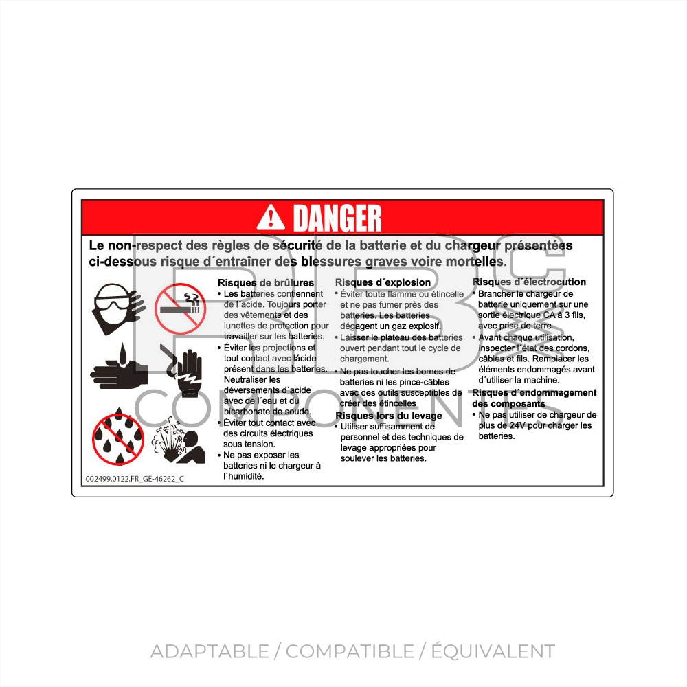 AUTOCOLLANT COMPATIBLE GE-46262FR_C  FR