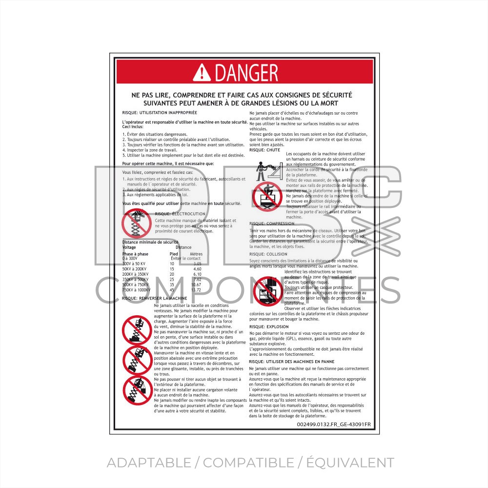 AUTOCOLLANT COMPATIBLE REF 43091 FR