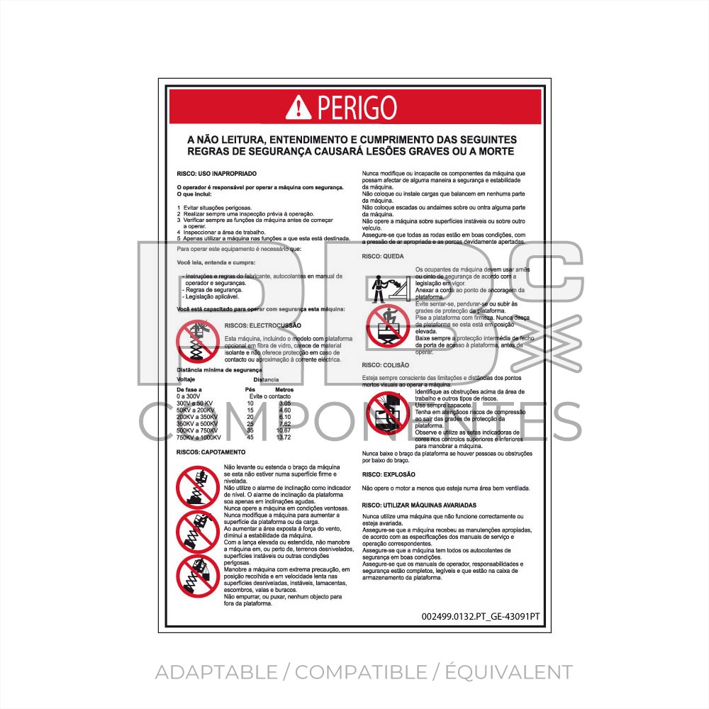 AUTOCOLLANT COMPATIBLE REF 43091 PT