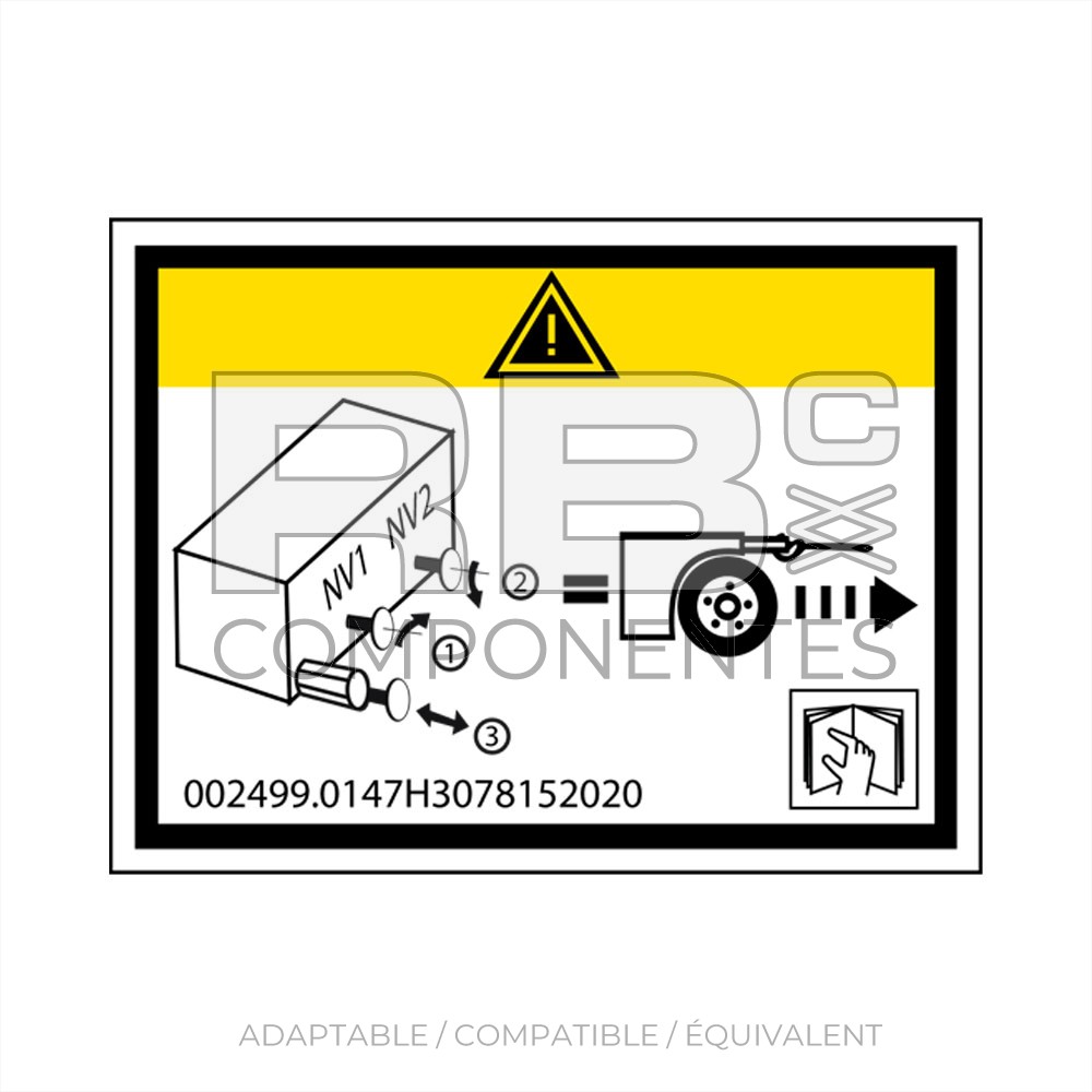 AUTOCOLLANT DÉFREINAGE COMPATIBLE HL C-8 / 8W / 10