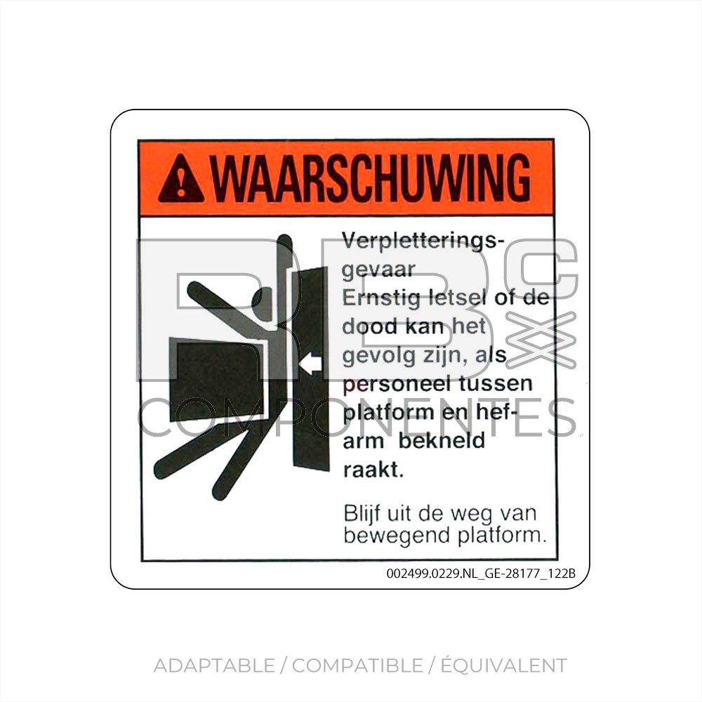 AUTOCOLLANT COMPATIBLE REF. GE 28177 (HOLLAND)