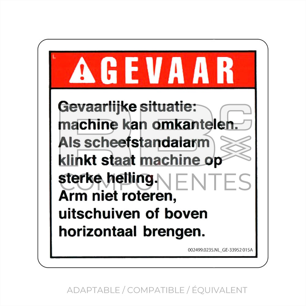 AUTOCOLLANT COMPATIBLE REF GE-33952DU