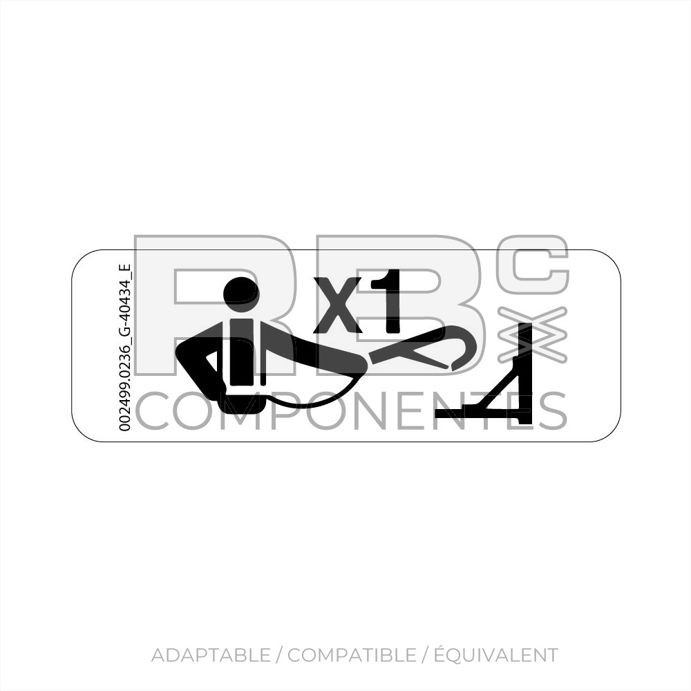 AUTOCOL. POINT DE FIXATION CEINTURE SECUR.-81X33MM
