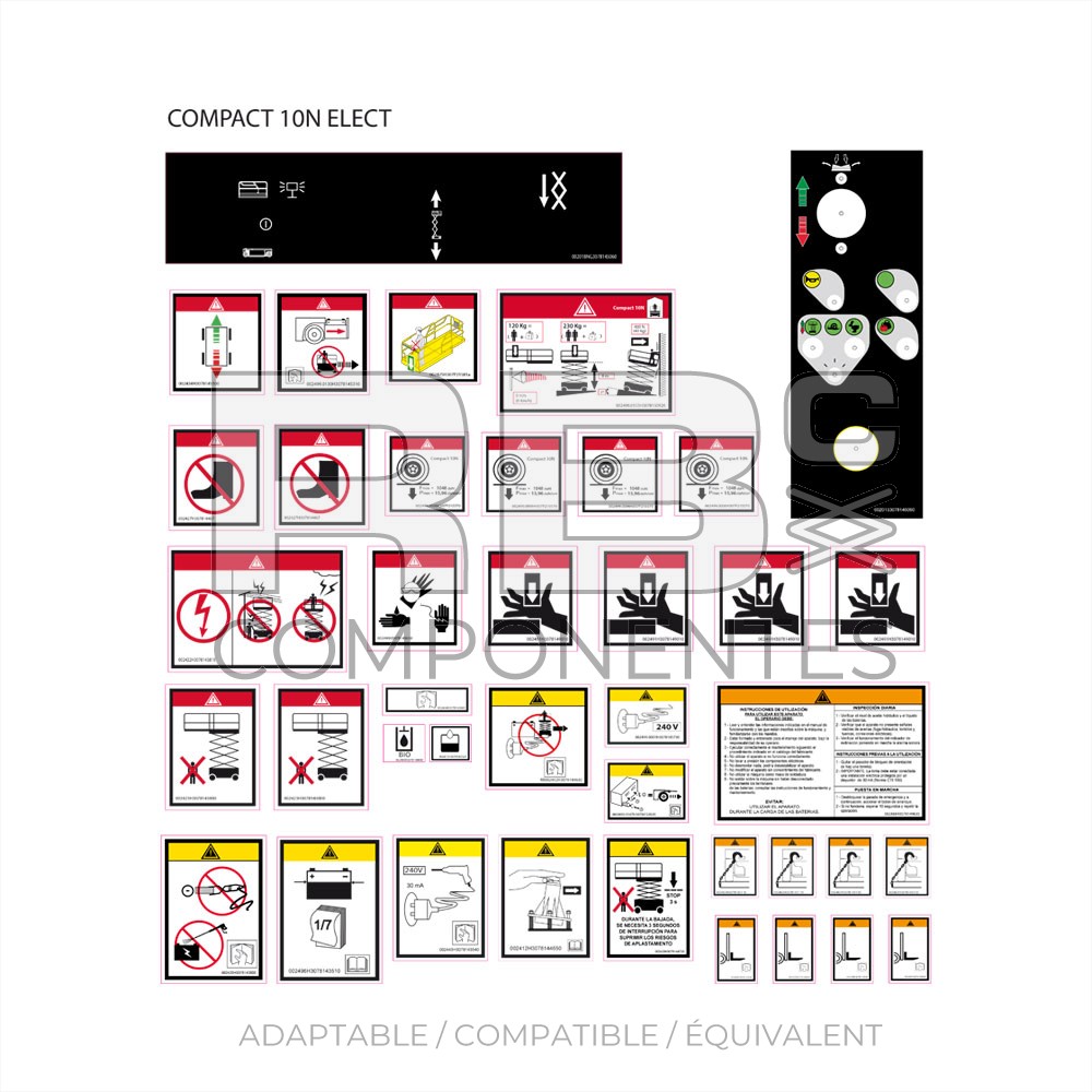 KIT COMPLET STICKERS COMPATIBLE POUR HL C10N