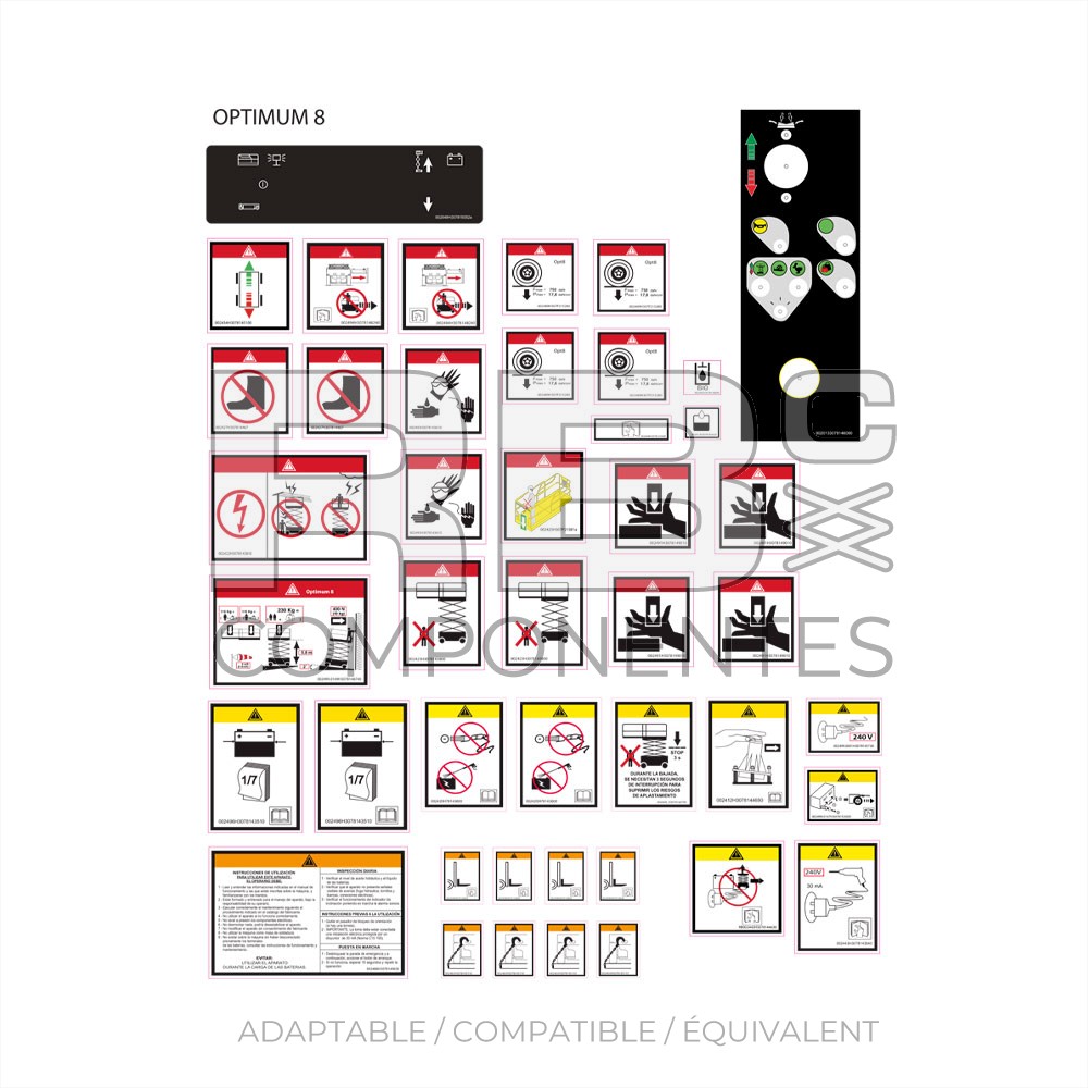 KIT COMPLET STICKERS COMPAT. HL OPTIMUM 8