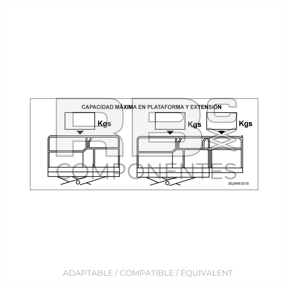 ETIQUETTE STANDARD EXTENSION MAX PANIER 250x100 mm