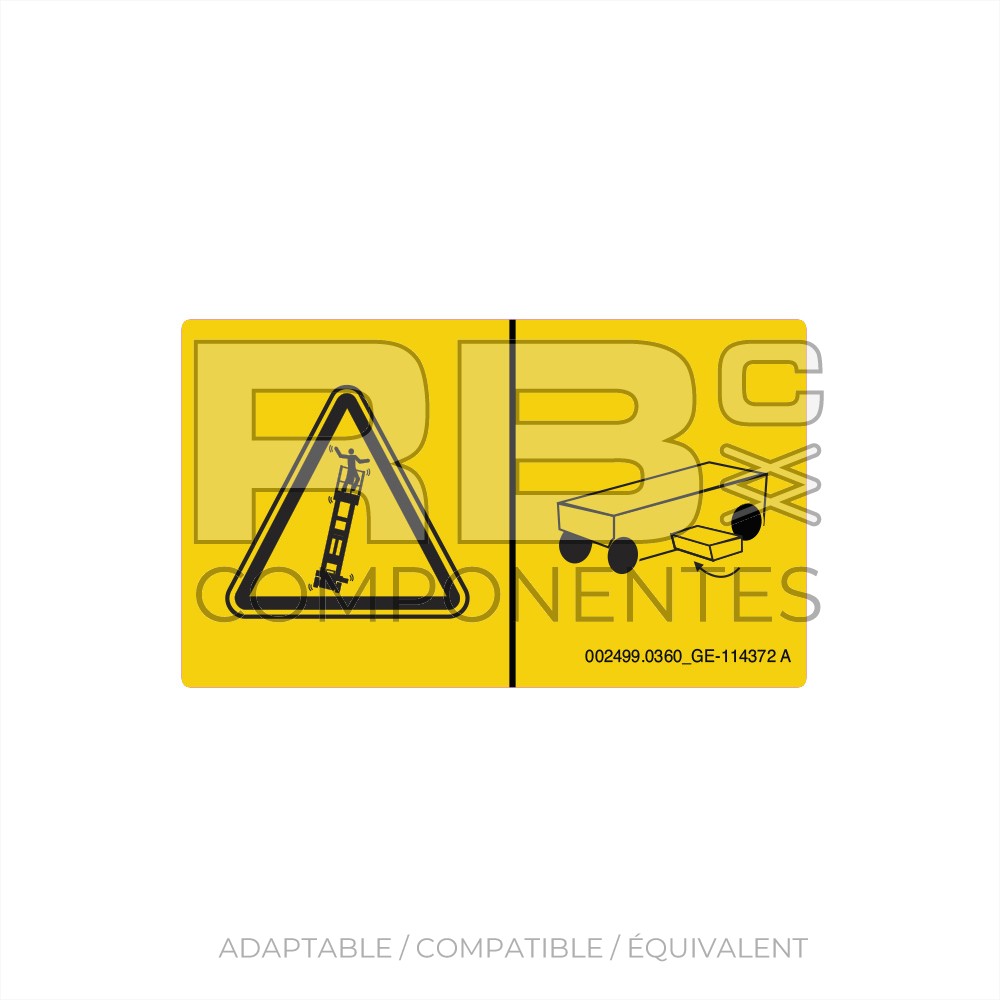 AUTOCOLLANT REF. REF GE 114372