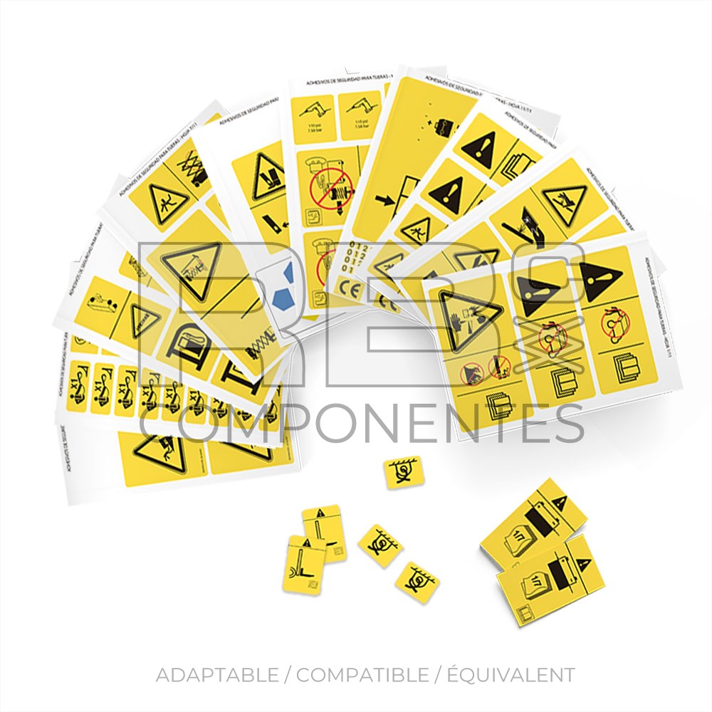 KIT D’AUTOCOLLANTS DE SECURITÉ ADAPTABLES/COMPATIB