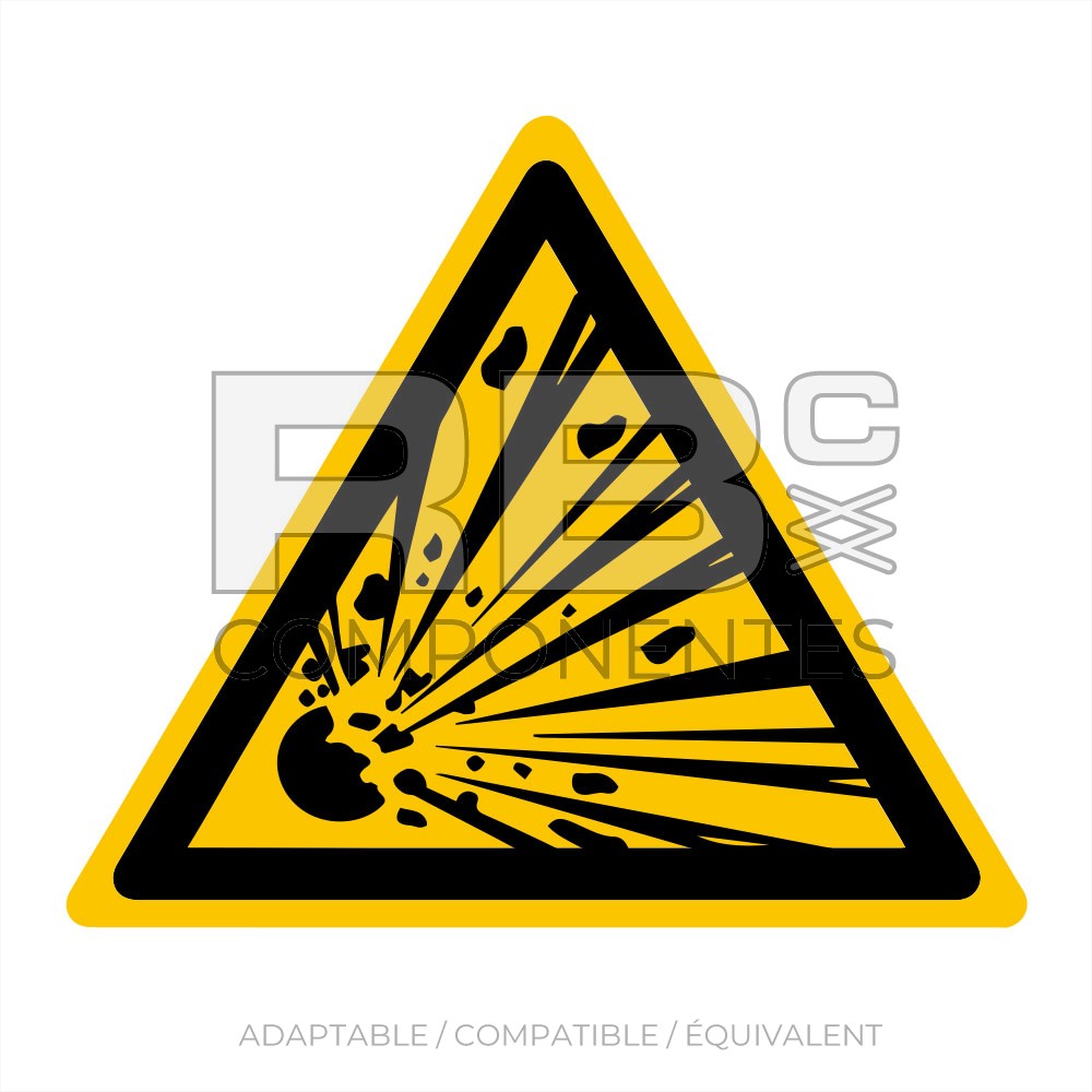 AUTOCOLLANT ISO 7010 - MATIERES EXPLOSIVES